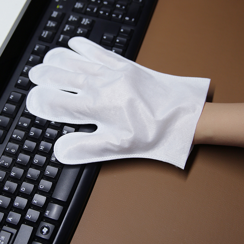 Mokré a suché použitie, viskóza a polyester spunlace nakladateľné netkané rukavice